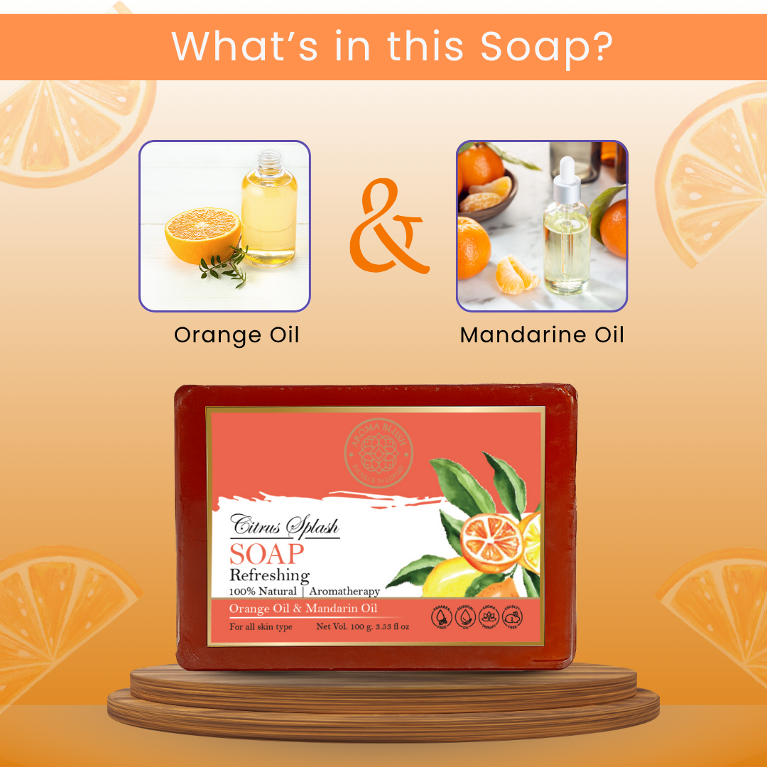 AROMABLUSH Calming Calendula & Citrus Splash  Combo Soap