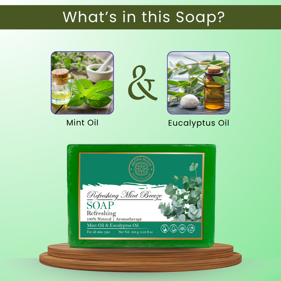 AROMABLUSH Revitalyzing Rosemary & Refreshing Mint Breeze Combo Soap