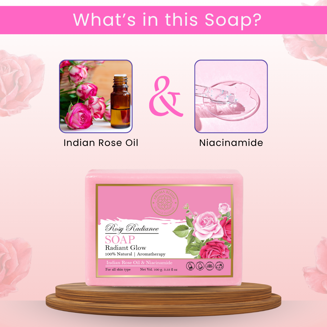 AROMABLUSH Lavender Dream & Rosy Radiance Combo Soap