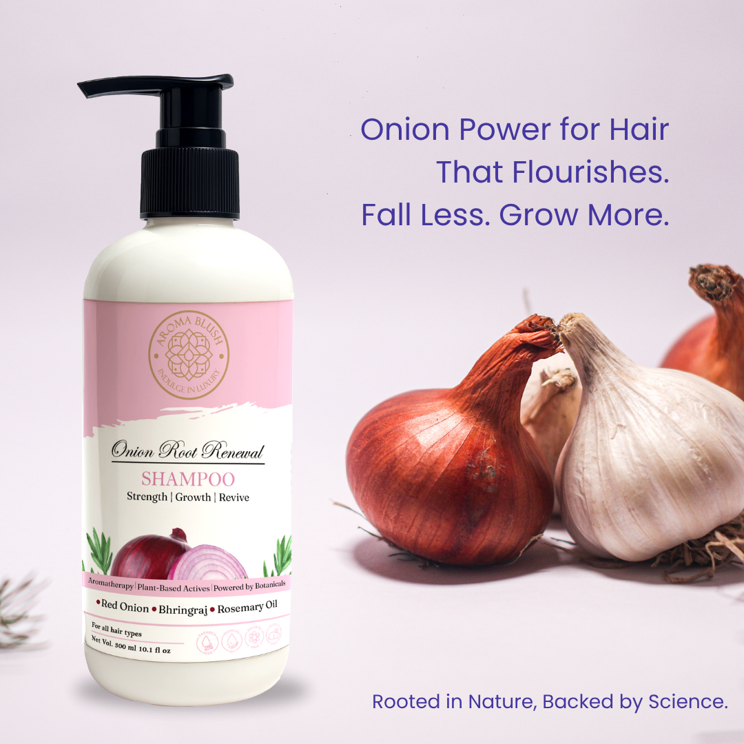 AROMABLUSH Onion Root Renewal  Shampoo & Conditioner Combo