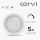 CORVI LED Flat 4 Round 6W Ceiling Panel Light | Slim, Dimmable & Driverless | Warm White 3000K | Backlit for Maximum Output | Ideal for False Ceilings & Home Lighting (Pack of 2)