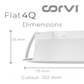 CORVI LED Flat 4Q Square 6W Ceiling Panel Light | Slim, Compact, Dimmable & Driverless | Warm White 3000K | Backlit for Maximum Output | Ideal for False Ceilings & Home Lighting (Pack of 5)