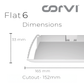 CORVI LED Flat 6 Round 15W False Ceiling Light | Compact, Driverless & Dimmable with Backlit Design |  White 5700K for Home & Office (Pack of 3)
