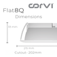 CORVI LED Flat 8Q Square 20W | Compact & Driverless False Ceiling Light | Dimmable with Backlit Technology for Maximum Output | Easy White 4000K (Pack of 3)