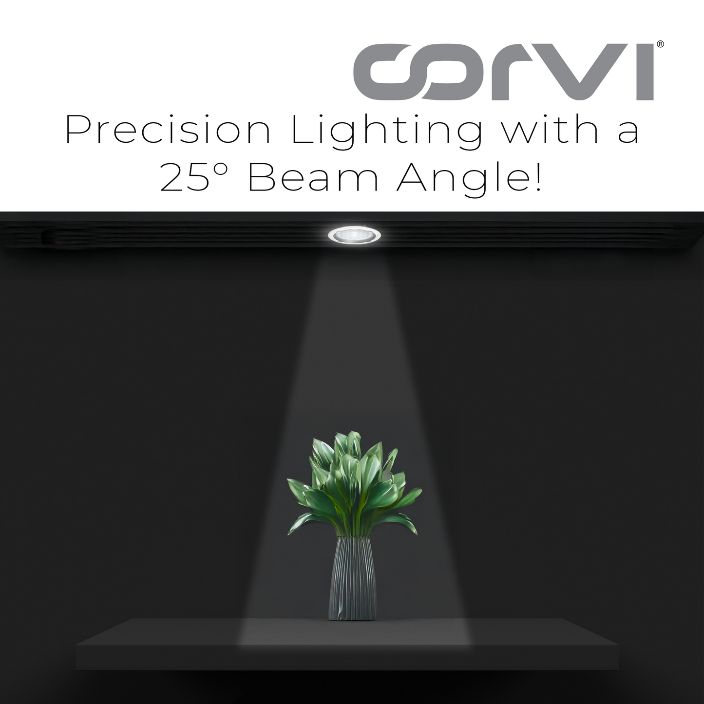 CORVI LED Spot 3 Round 6W Tiltable Spotlight | Driverless, Dimmable, Ultra Low Glare Design with Lens in Lens Technology | Easy White 4000K (Pack of 10)