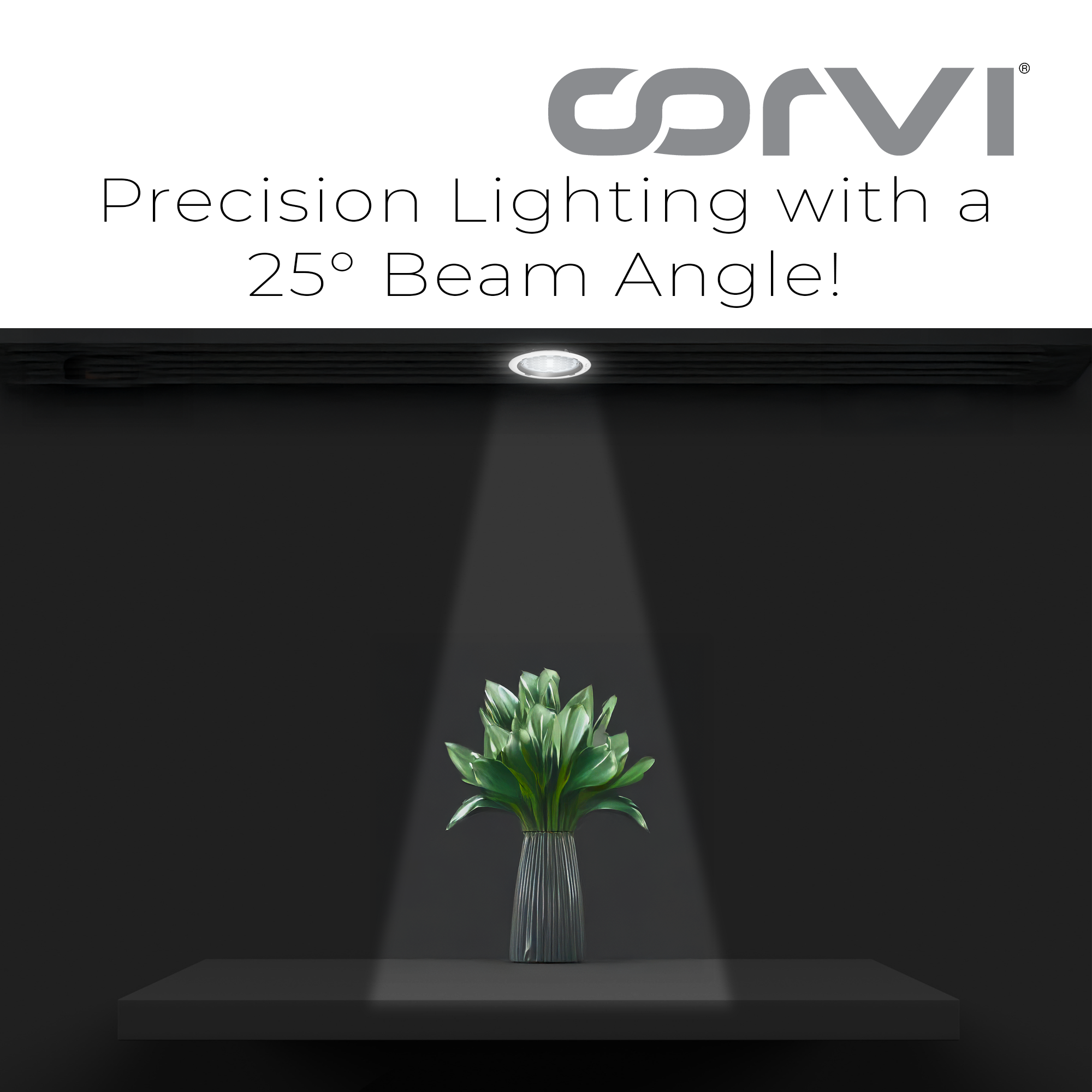 CORVI LED Spot 3 Round 6W Tiltable Spotlight | Driverless, Dimmable, Ultra Low Glare Design with Lens in Lens Technology |  White 5700K (Pack of 5)