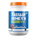 FAST&UP Essentials Whey Protein Isolate Blend (Rich Chocolate flavour), 30 Servings, 24g Protein, 5.5g BCAA, 4g Glutamine (2.1 Lbs, 960gm)
